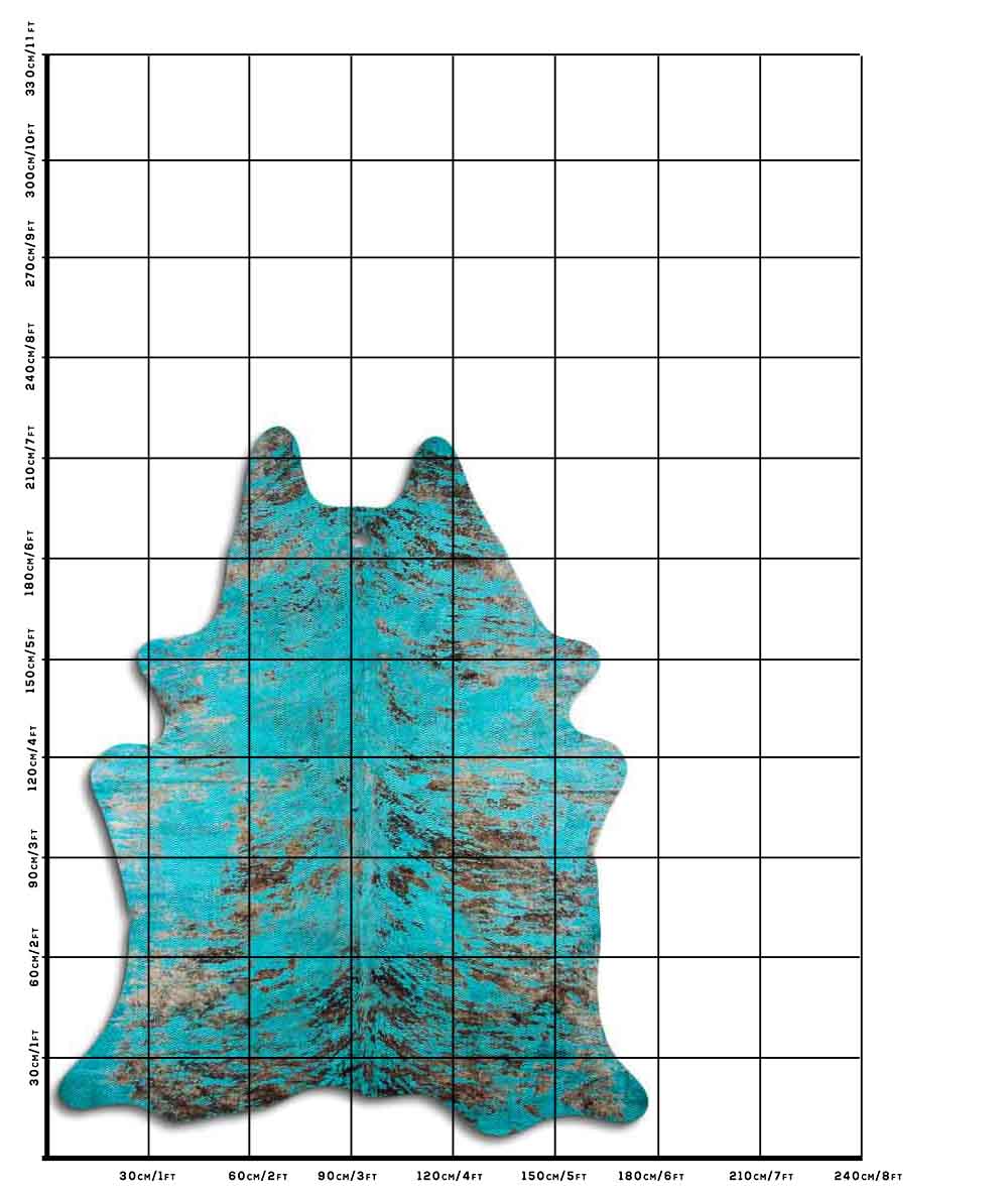 Distressed Exotico Cobra Turquesa 3 - 4 M Classe A