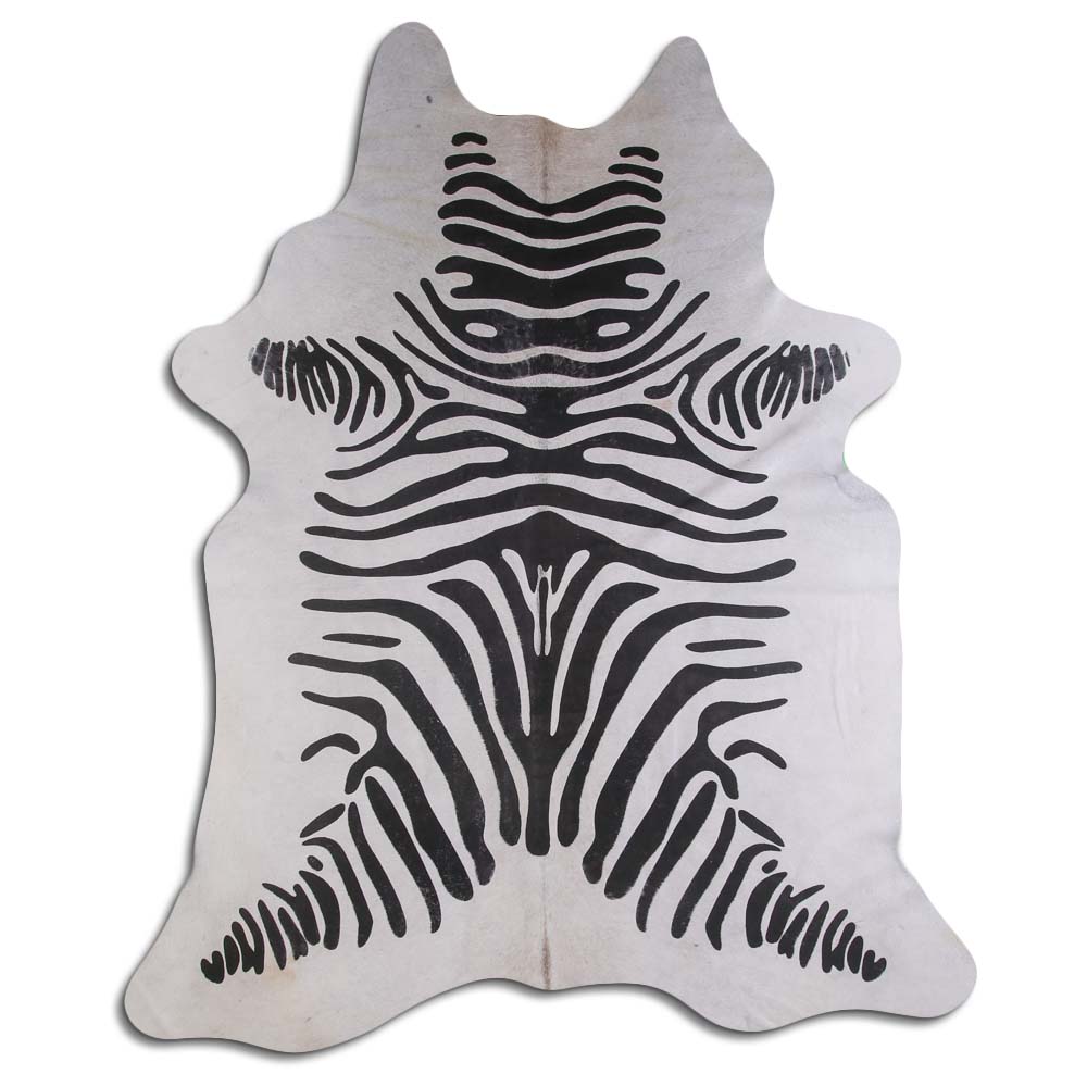Distressed Zebra Black On White 3 - 4 M Grade B