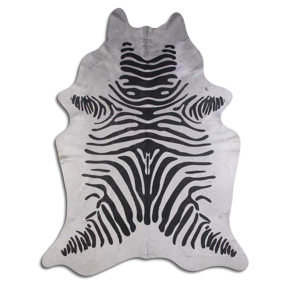 Distressed Zebra Black On White 3 - 4 M Grade B