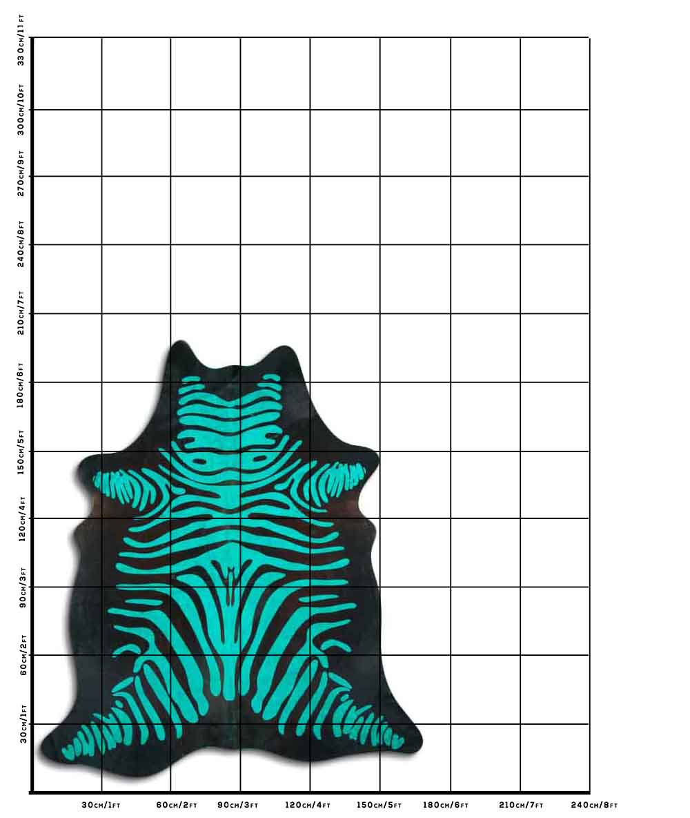 Zebra Distressed Smaragdgrun Auf Schwarz 2 - 3 M Sortierung B