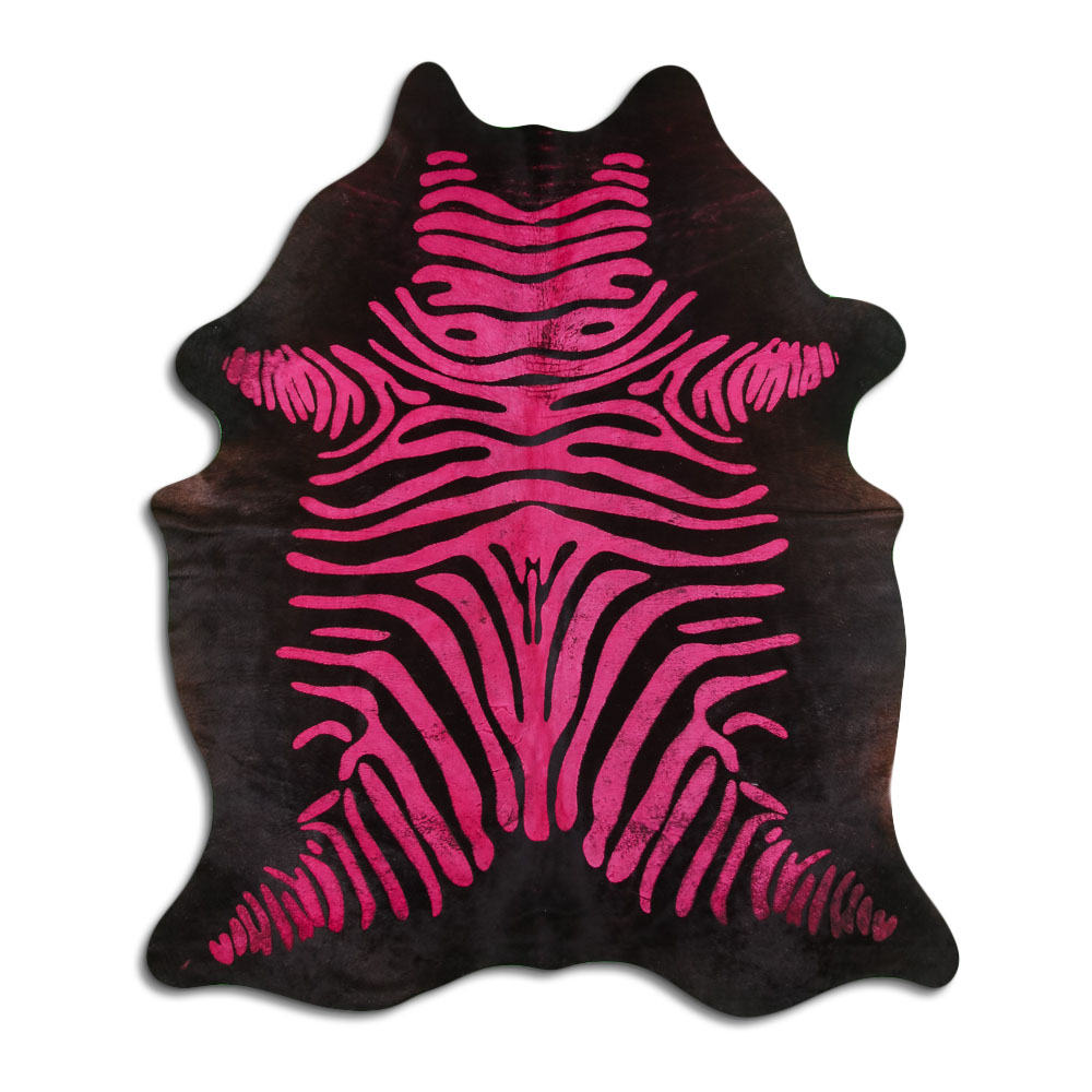 Distressed Zebra Pink On Black 3 - 4 M Grade B