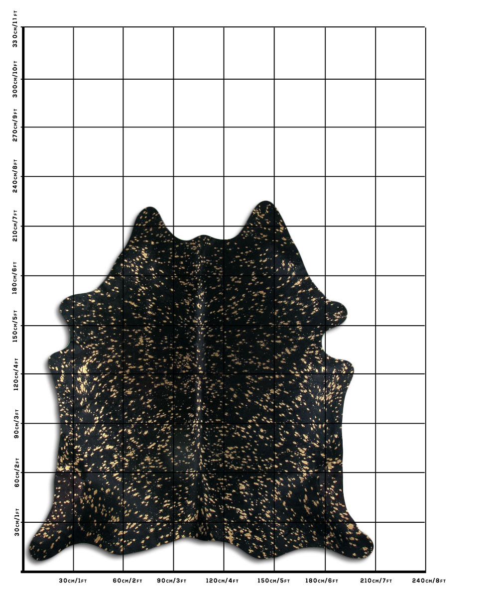 Devore Dourado Fundo Preto 3 - 4 M Classe A