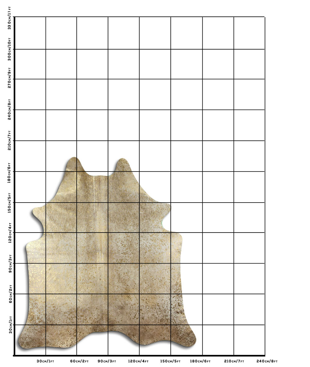 Devore Dourado Fundo Branco 2 - 3 M Classe A