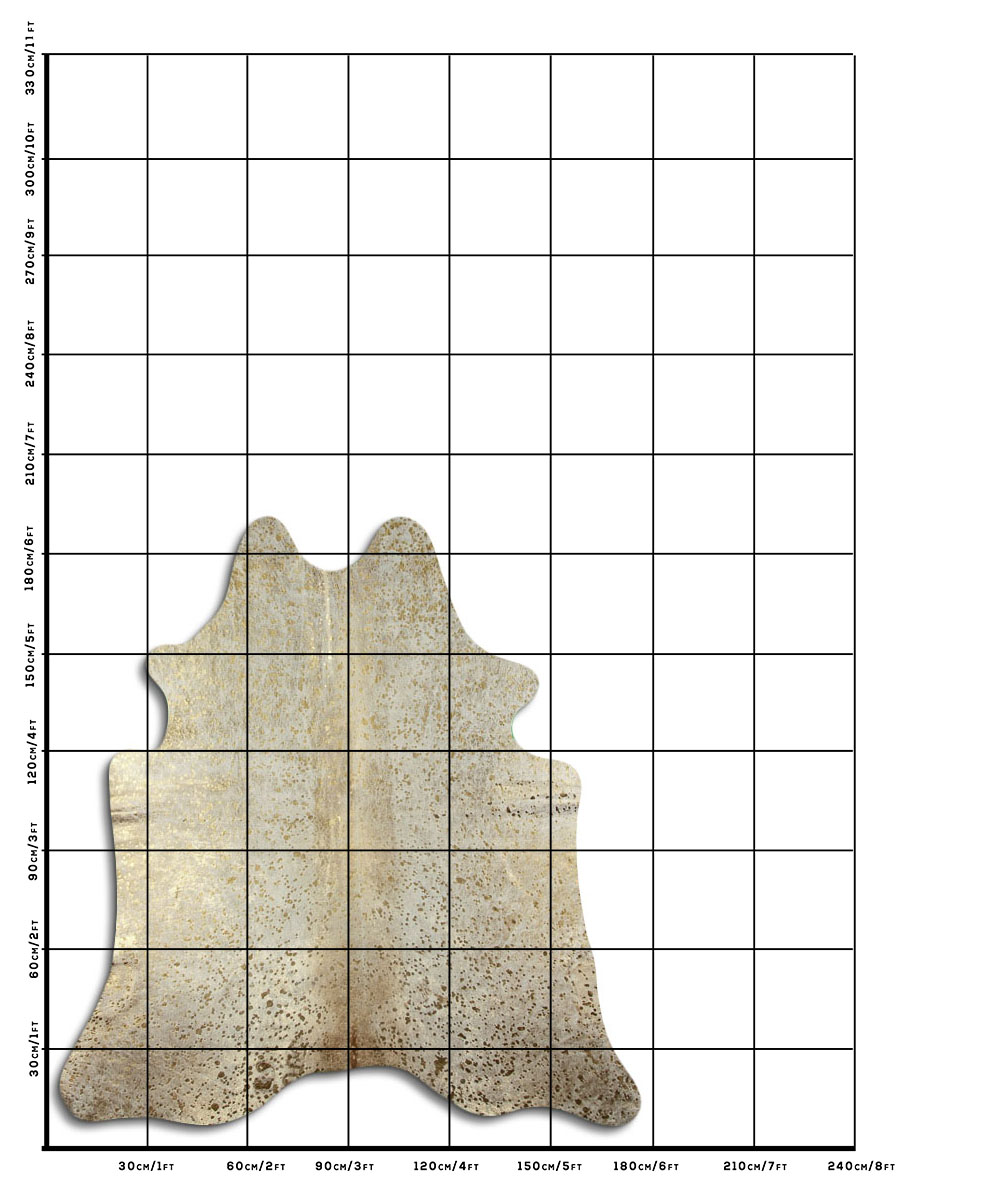 Devore Dourado Fundo Branco 2 - 3 M Classe A