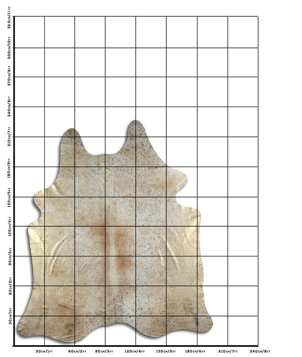 Devore Dourado Fundo Branco 3 - 4 M Classe A