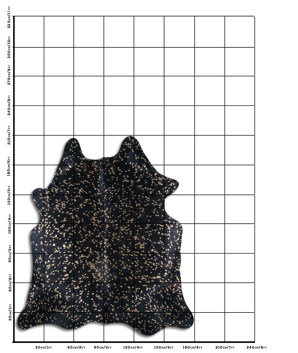 Splashed Dourado Fundo Preto 2 - 3 M Classe A