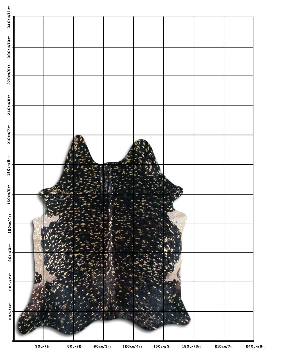Splashed Dourado Fundo Preto 2 - 3 M Classe A