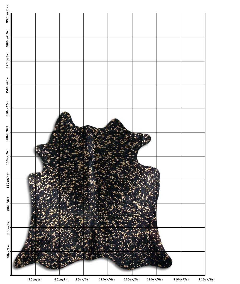 Splashed Dourado Fundo Preto 3 - 4 M Classe A