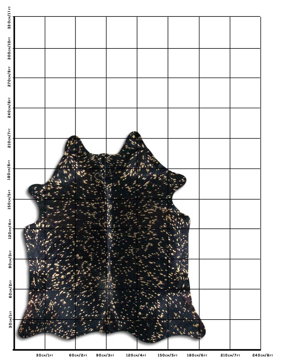 Splashed Dourado Fundo Preto 3 - 4 M Classe A