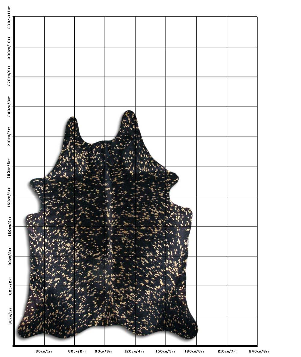 Splashed Dourado Fundo Preto 3 - 4 M Classe A