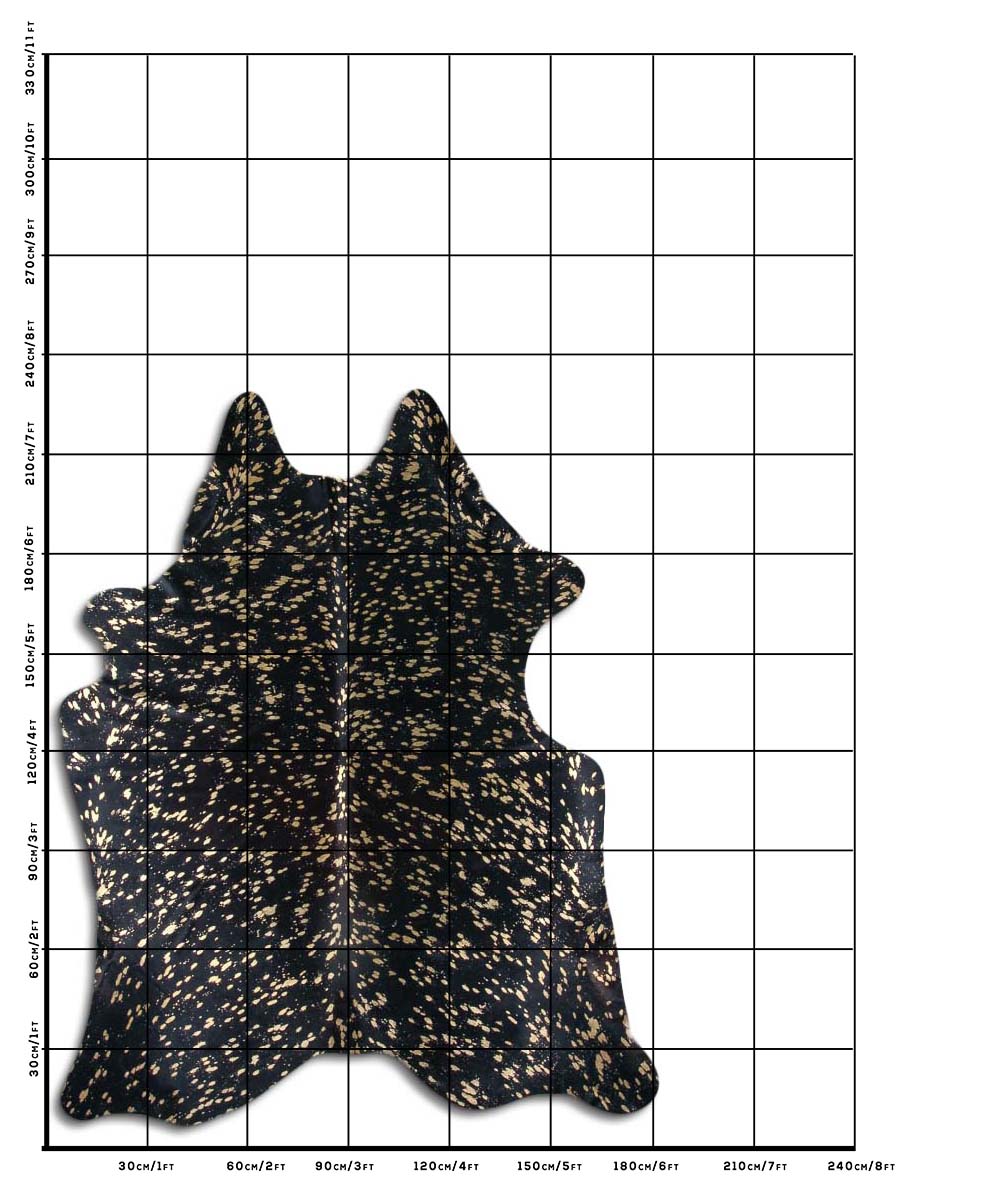 Splashed Dourado Fundo Preto 3 - 4 M Classe A