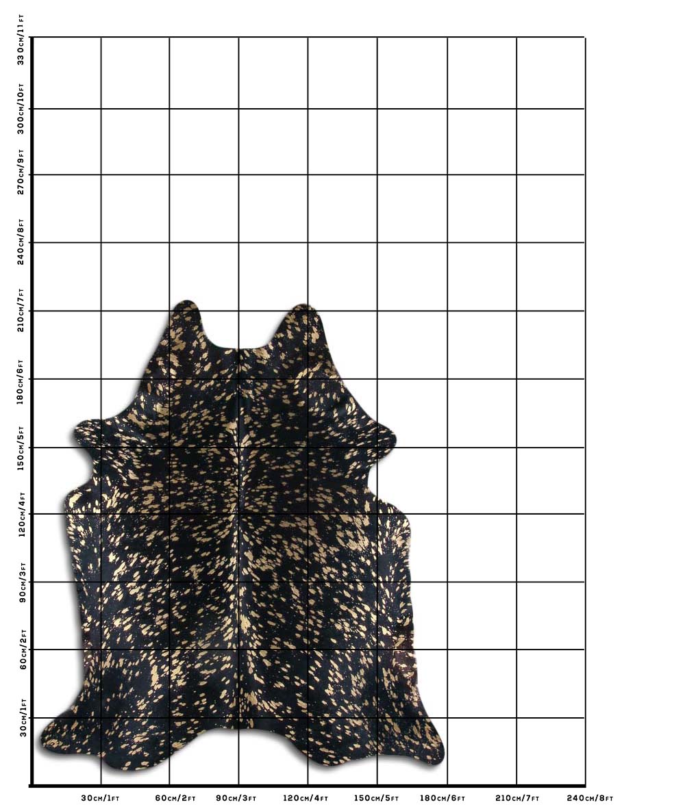 Splashed Dourado Fundo Preto 3 - 4 M Classe A