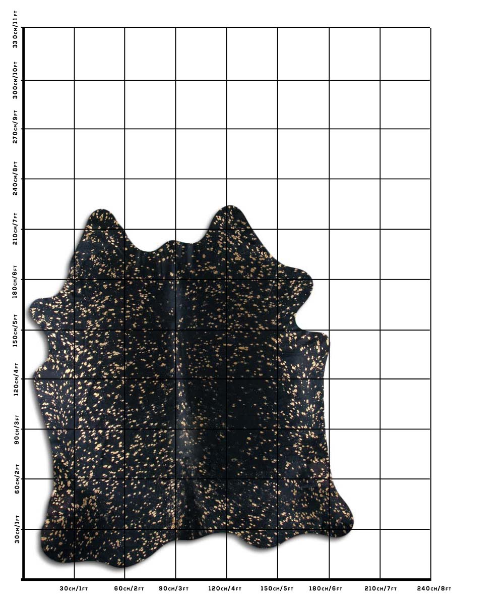 Splashed Dourado Fundo Preto 3 - 4 M Classe A