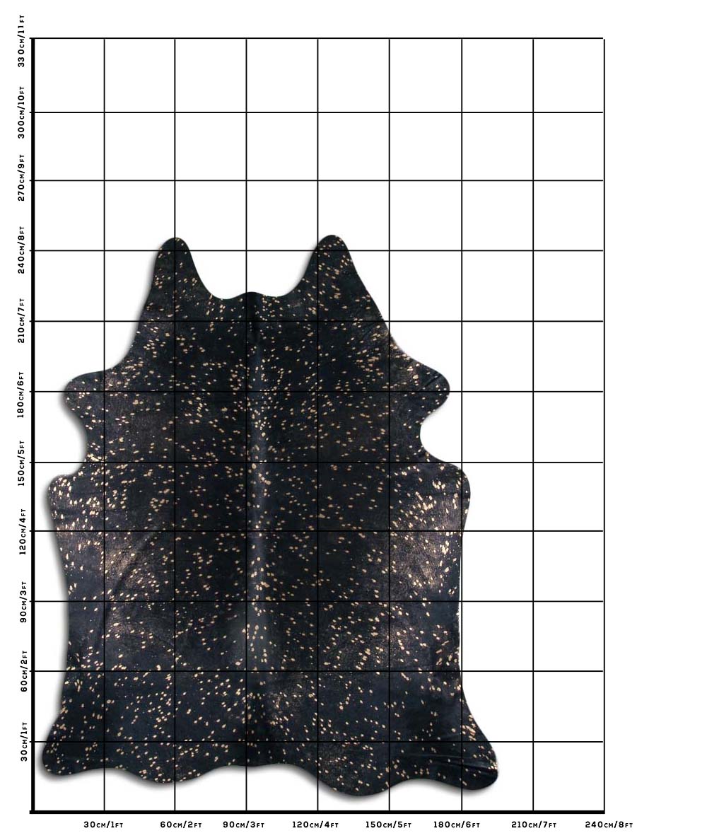 Splashed Dourado Fundo Preto 3 - 4 M Classe A