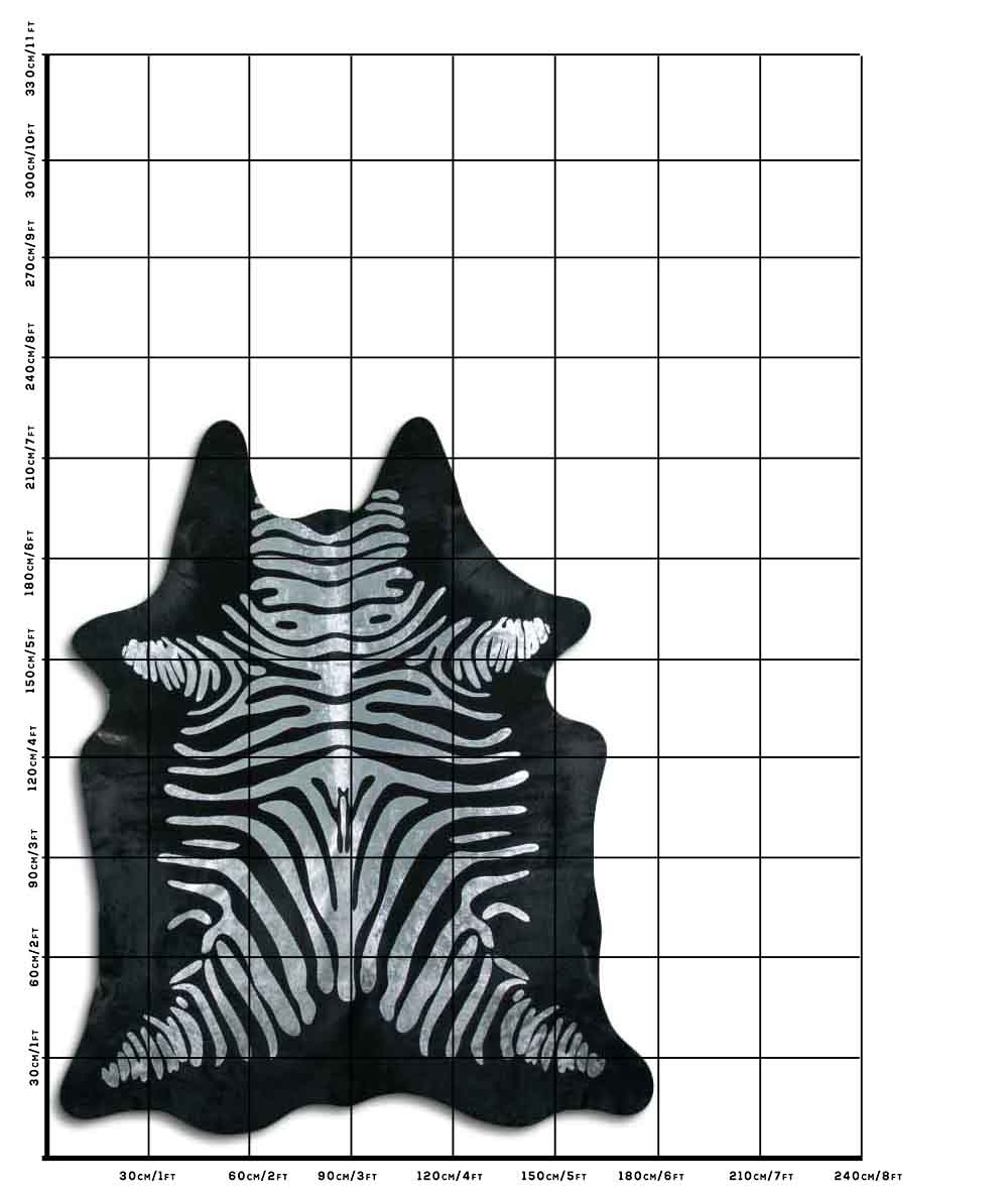 Zebra Prata Fundo Preto 3 - 4 M Classe A