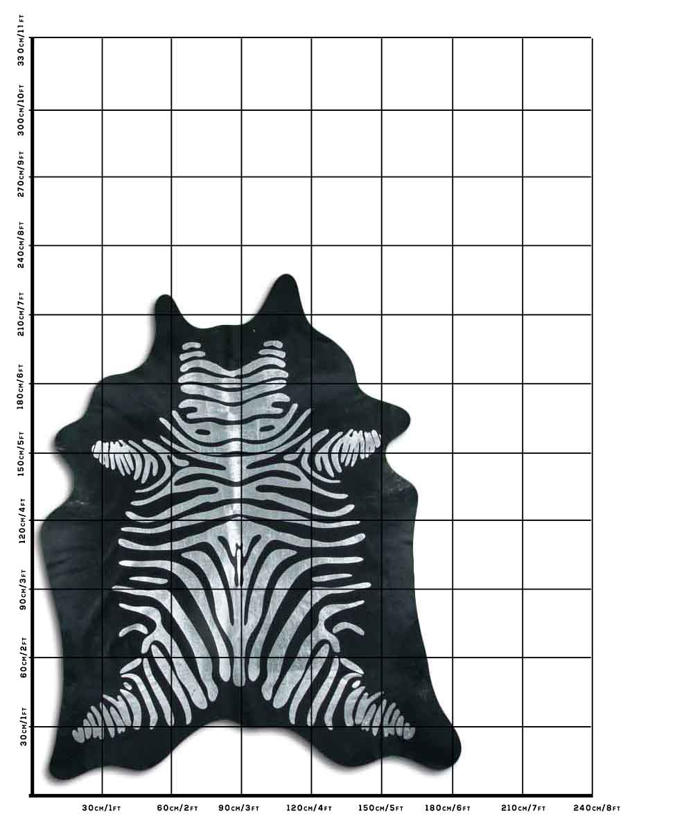 Zebra Prata Fundo Preto 3 - 4 M Classe A