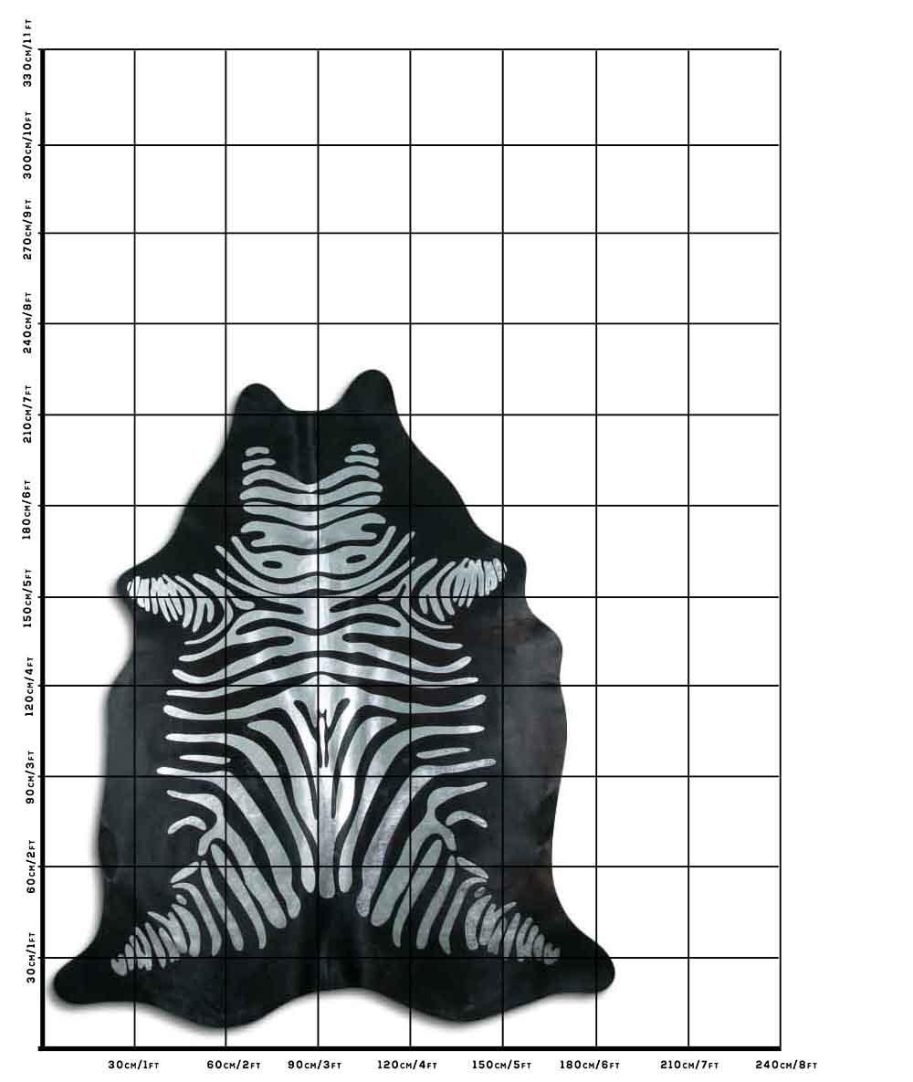 Zebra Prata Fundo Preto 3 - 4 M Classe B