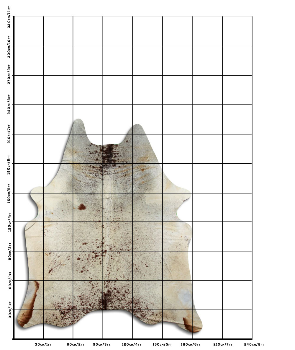 Salpicado Marrom e Branco 3 - 4 M Classe B