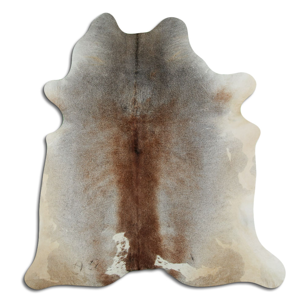 Tan Grey Cowhide Large Size