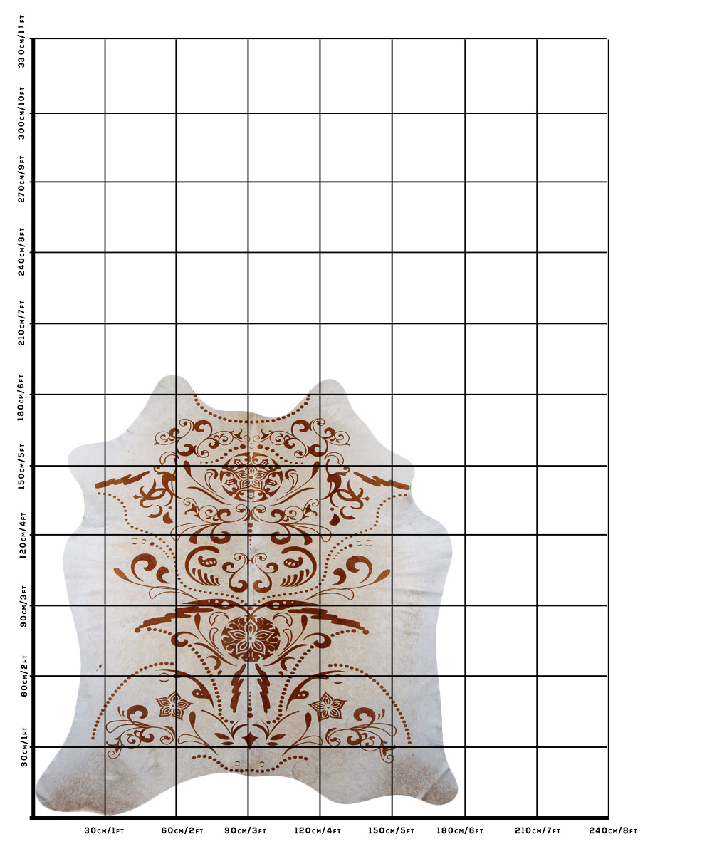 Baroque Marrom Fundo Bege 2 - 3 M Classe B