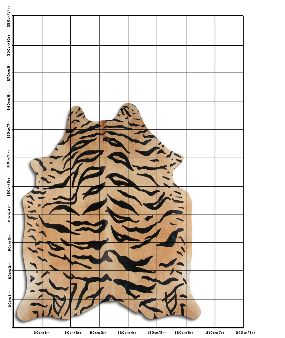 Tigre de Bengala Fundo Bege 3 - 4 M Classe A