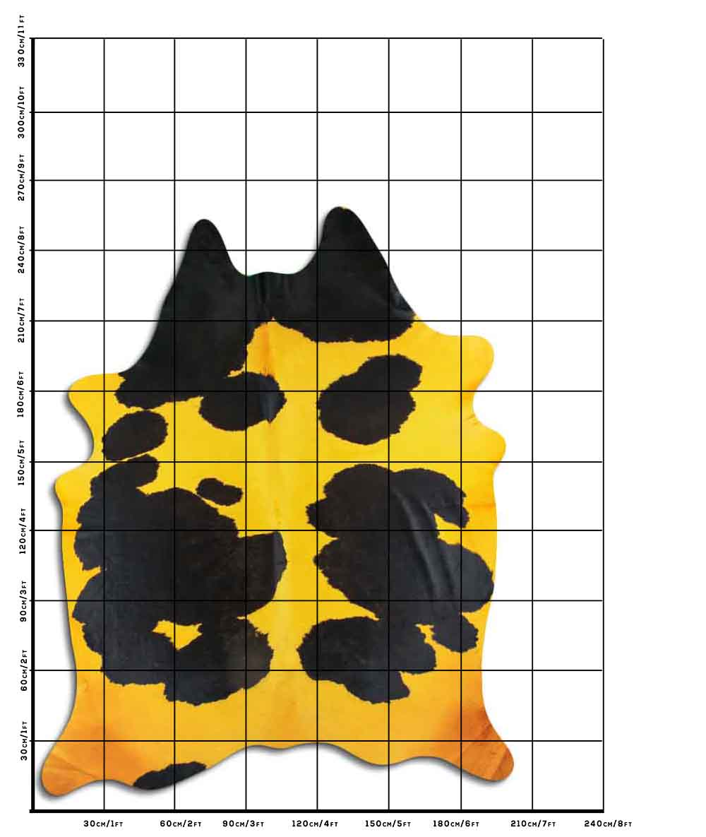 Preto e Branco Tingido de Amarelo 3 - 4 M Classe A
