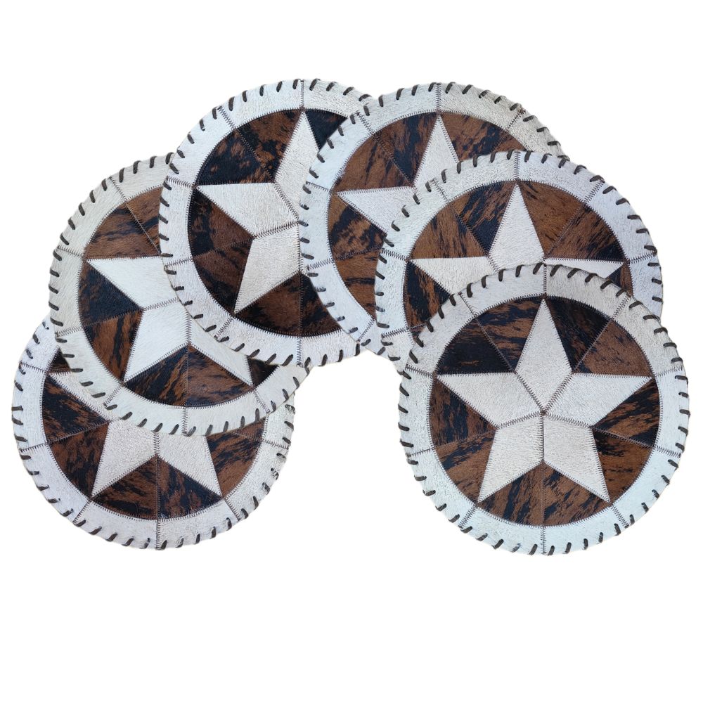 Placemat Round, Star, Laced Border, 16"