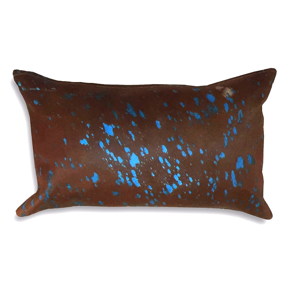 Pillow 30x50 Cm, Turquoise On Brown, Whole Pieces