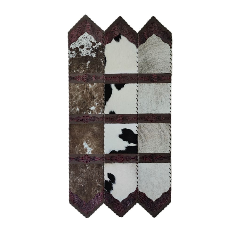 Table Runner Model 2 - Plain with Details Croc Red, Laced Border, Size 1'X6'