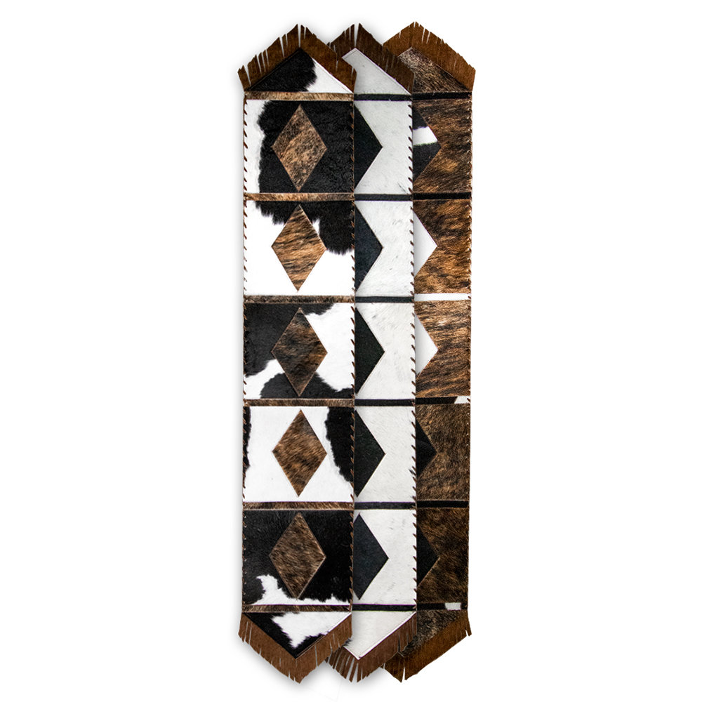 Table Runner Model 1 - Diamonds, with Fringes, Size 1'X6'