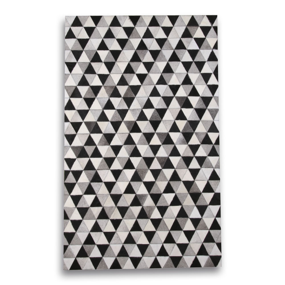 Size 1,20x1,80 M Pyramid Rug Grey - White - Black