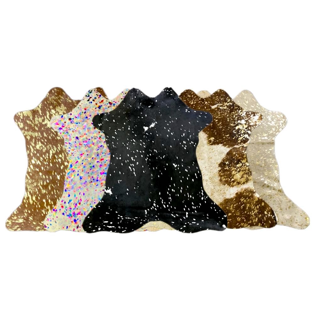 Mini Acid Washed Cowhide, Assorted Colors