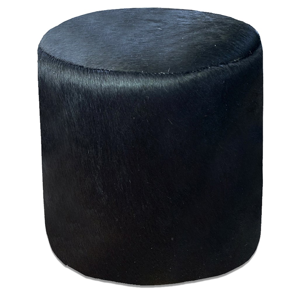 Round Pouf Black Size 40x40x40cm 