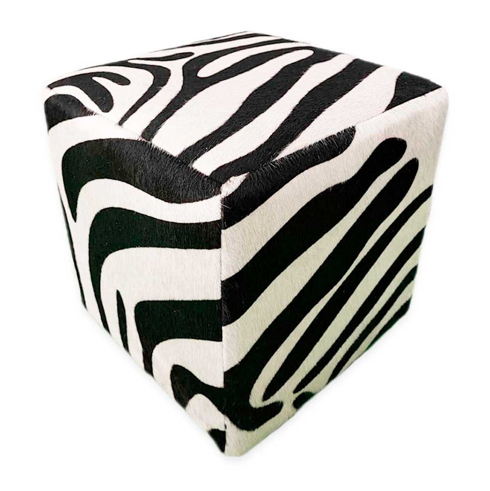 Ottoman Cube Zebra Size 40x40x40cm 