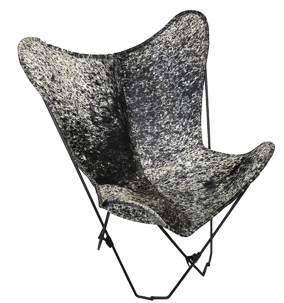 Butterfly Chair, Salt & Pepper Black and White Butterfly Chair, Salt & Pepper Black and White