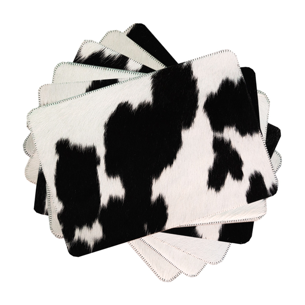 Cowhide Placemat Color Black and White