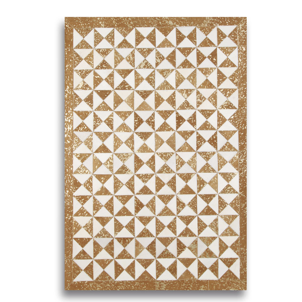 Size 1,50x2,00M Express Rug Gold On Caramel And White With Border