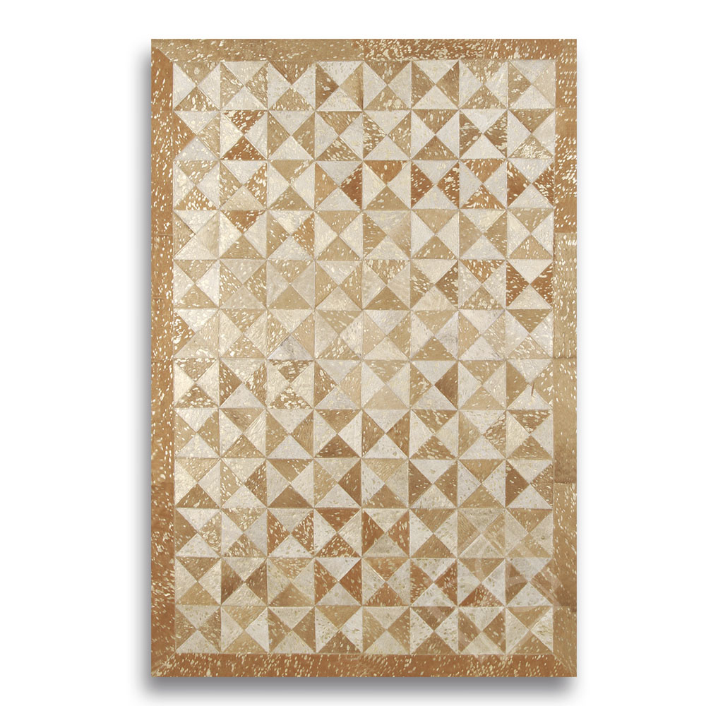 Size 1,20x1,80M Express Rug Gold On Caramel And Gold On Beige With Border