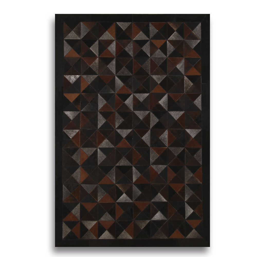 Size 1,20x1,80M Express Rug Black - Grey - Brown With Border