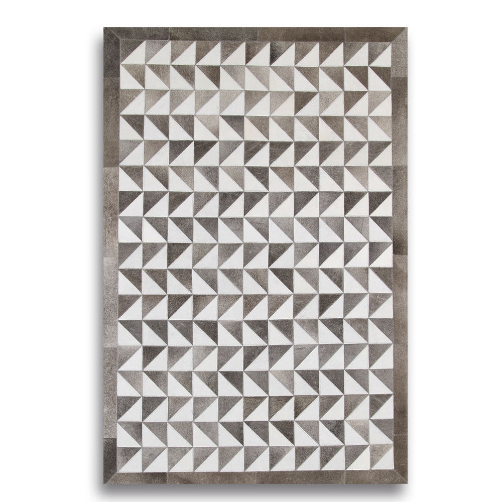 Size 1,201,80M Aura Rug Grey and White With Border Grey