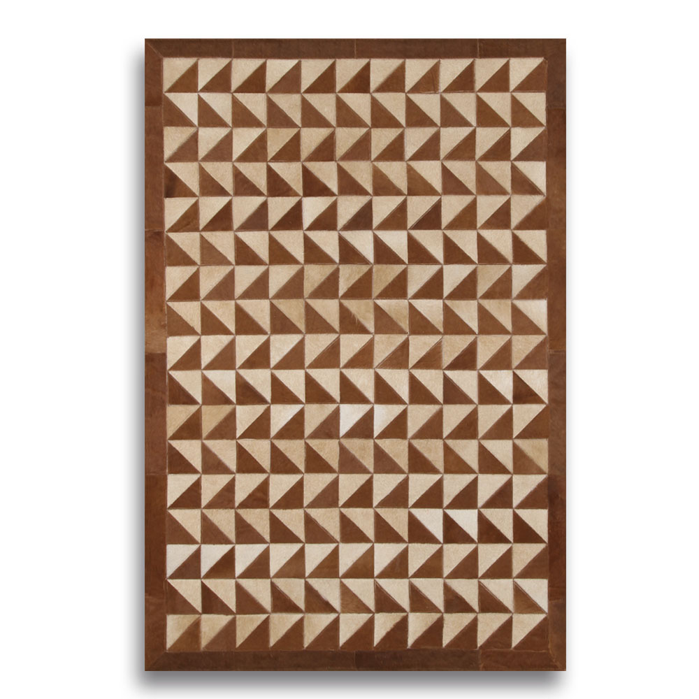 Size 1,201,80M Aura Rug Brown and Beige With Border Brown
