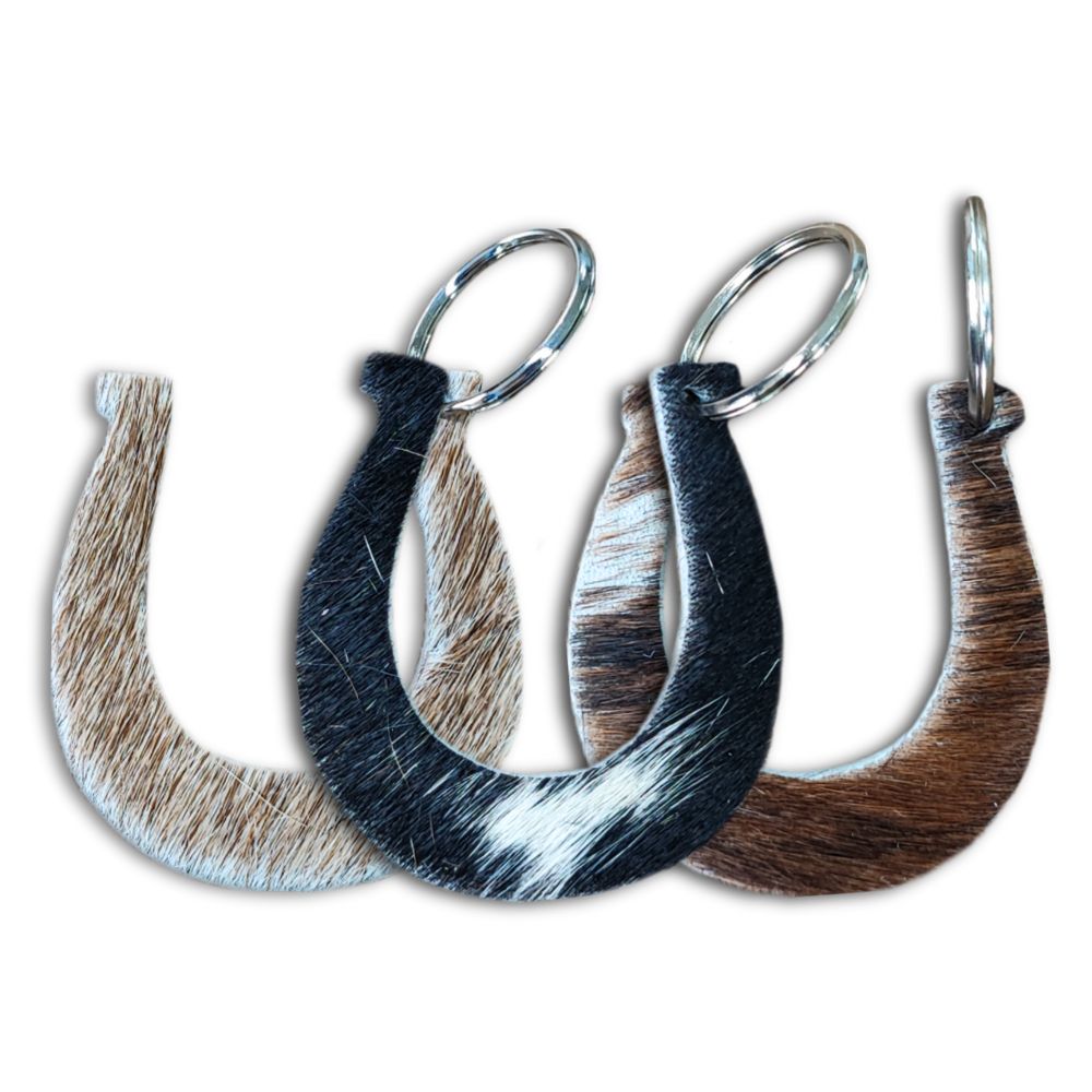 Keychain Horse Shoe, Made of Cowhide Keychain Horse Shoe, Made of Cowhide