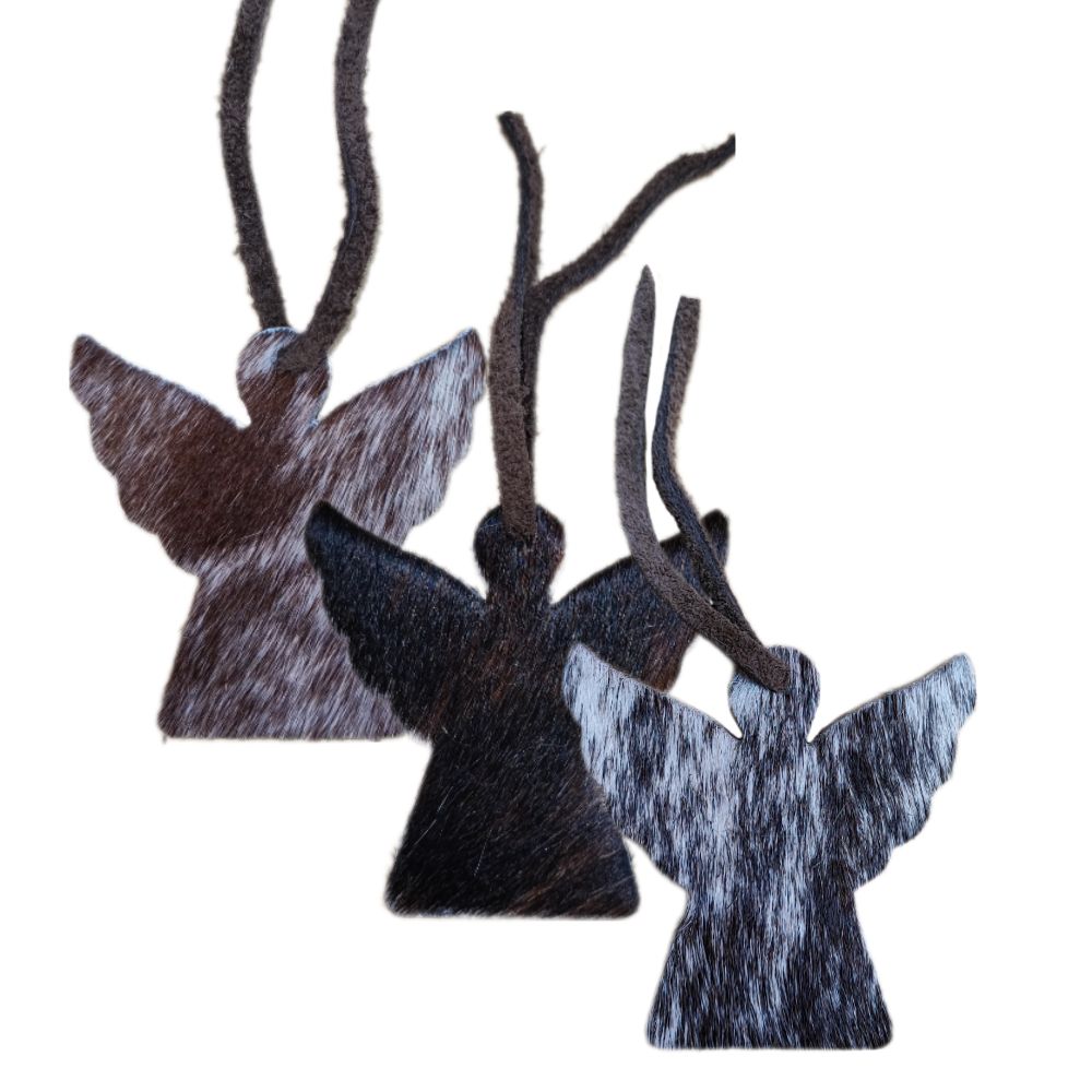 Ornament Angel, Natural Cowhide Assorted