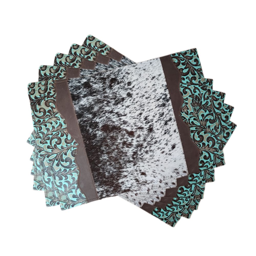 Placemat Western Soul, Floral Turquoise Placemat Western Soul, Floral Turquoise