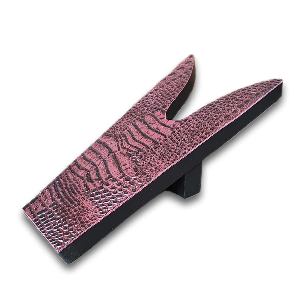 Boot Jack, Embossed Leather Croc Red