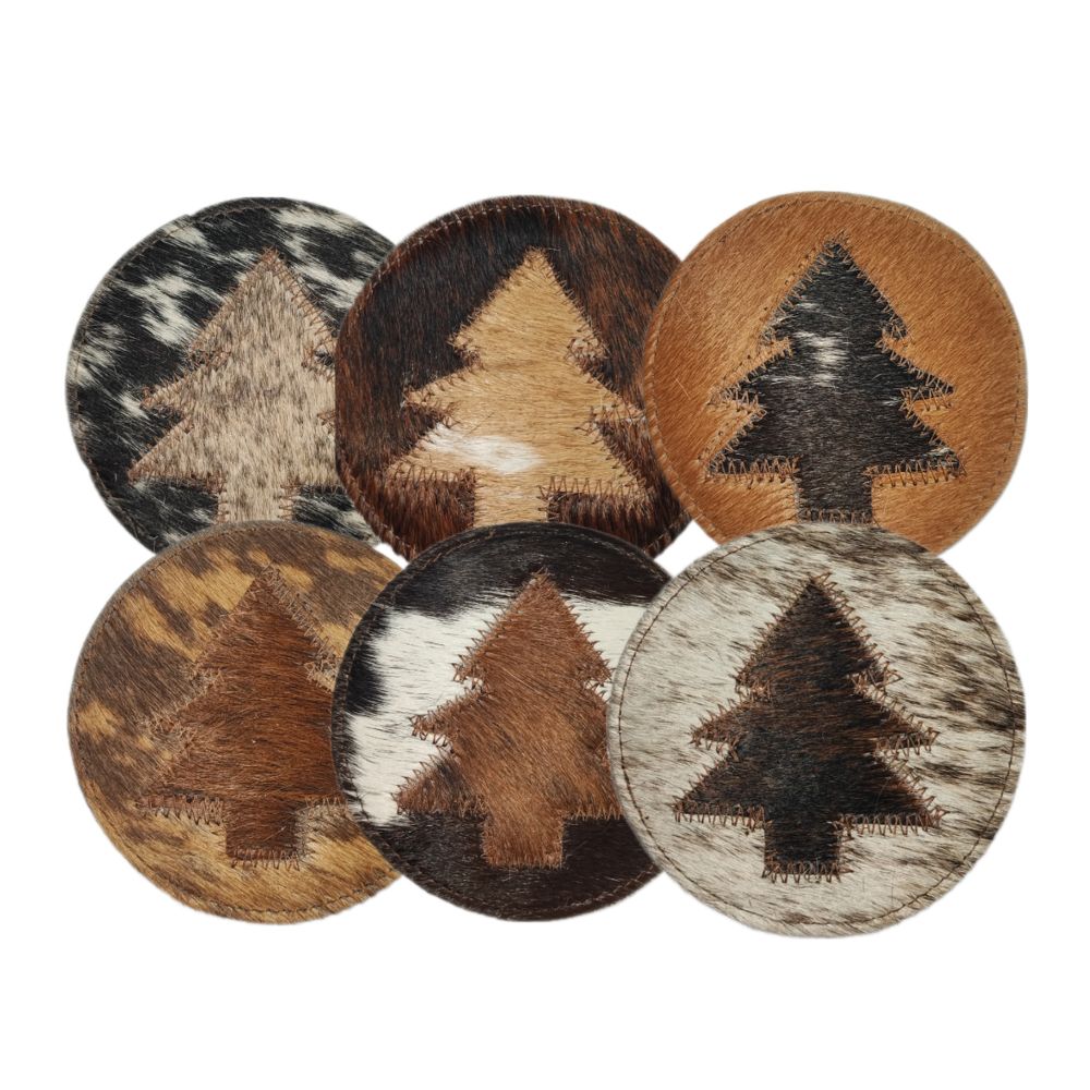 Coaster Christmas Tree, Top Stitched Border