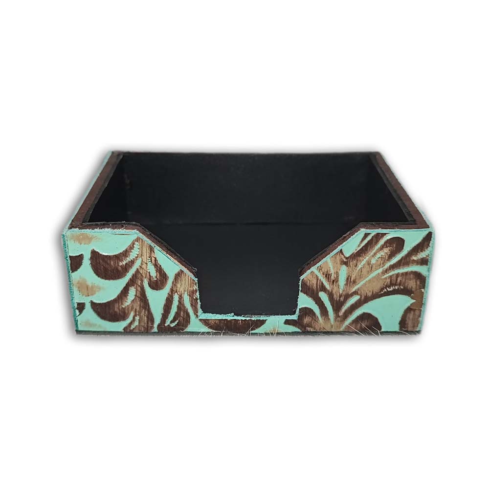 Card Holder, Floral Turquoise, Size 7X10 CM 