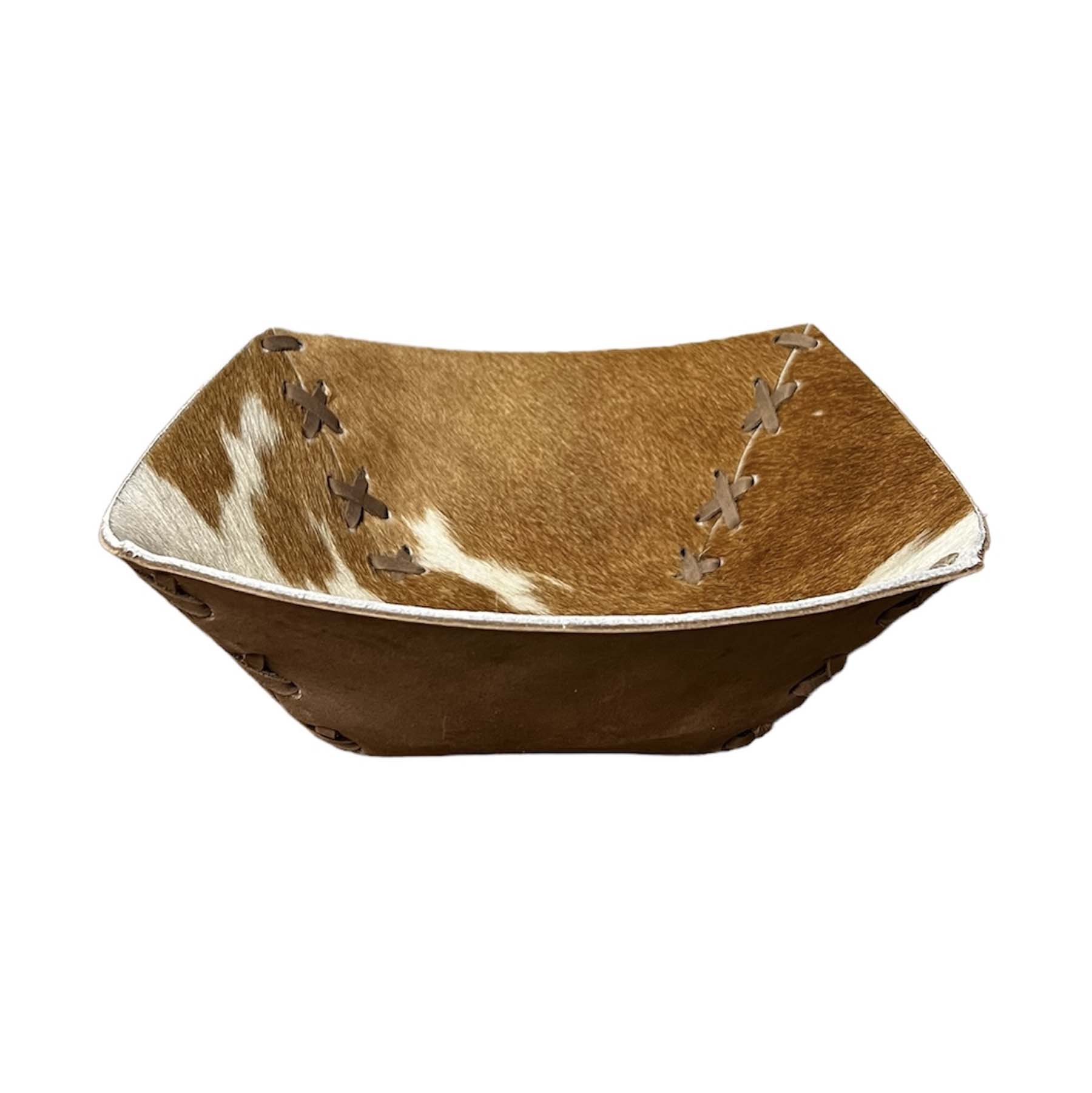 Bowl, Cowhide Natural Colors