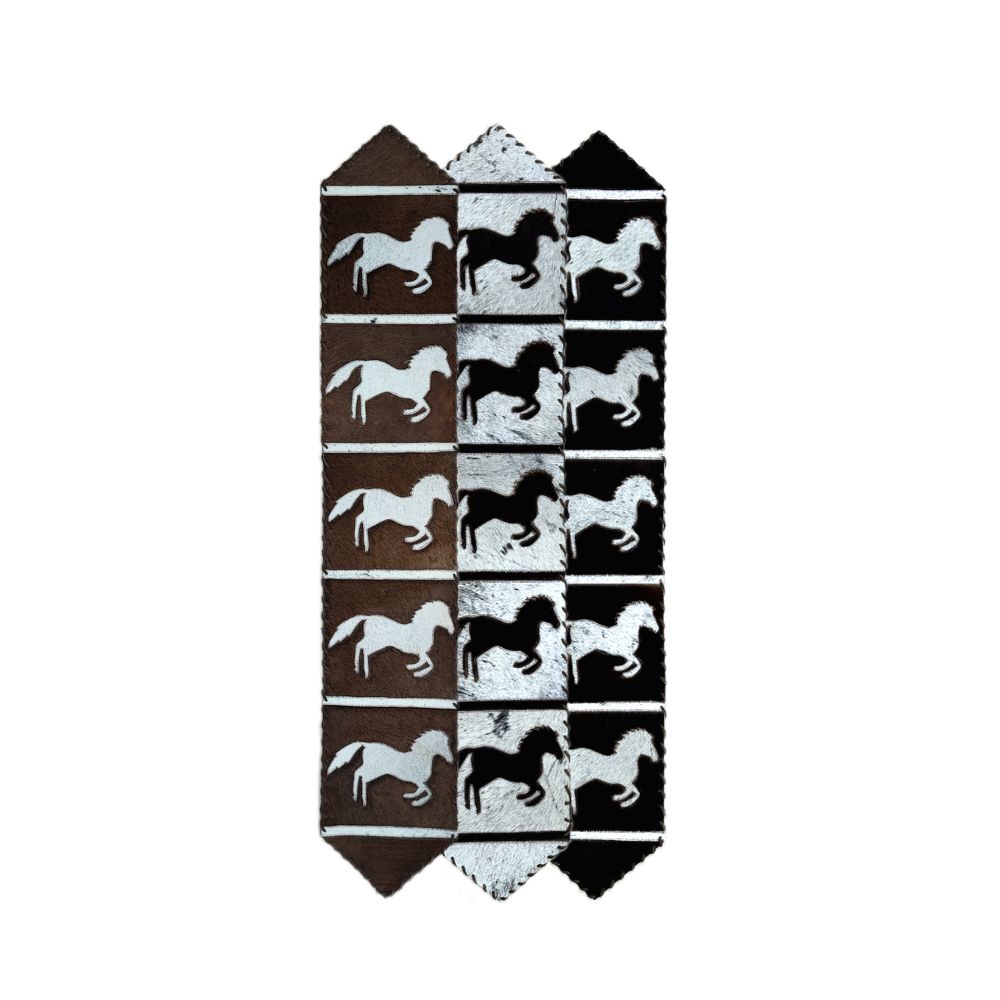 Table Runner Model 1 - Running Horse, Laced Border, 1' X 8' Table Runner Model 1 - Running Horse, Laced Border, 1' X 8'