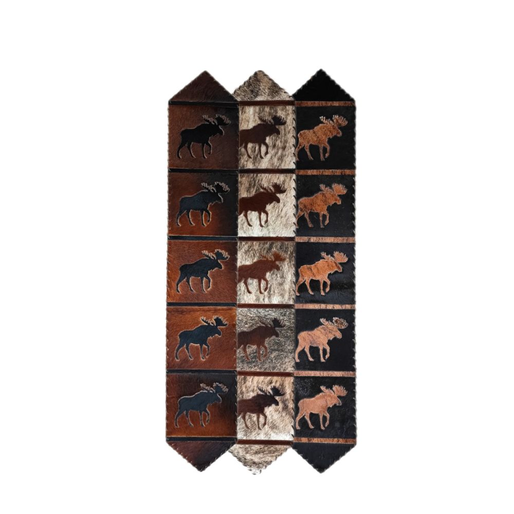 Table Runner Model 1 - Moose, Laced Border, 1' X 10' Table Runner Model 1 - Moose, Laced Border, 1' X 10'